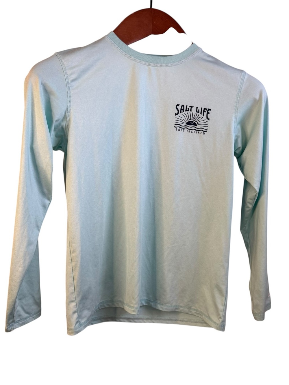 Salt Life Light Blue Sun shirt Graphic Tee YL Like New